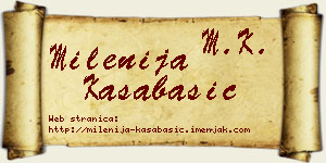 Milenija Kasabašić vizit kartica